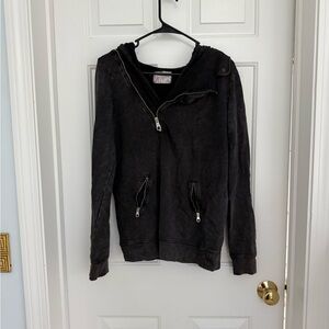 Zara Black Moto Hoodie